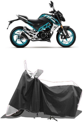 SUGASHRI Waterproof Two Wheeler Cover for CFMoto(150NK BS6, White, Black)