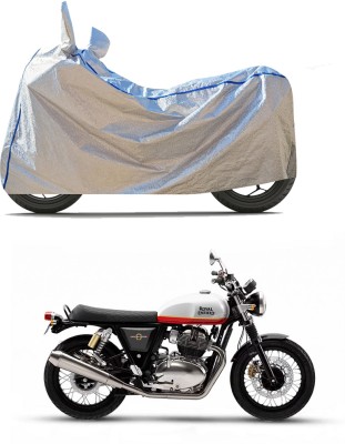 CODOKI Waterproof Two Wheeler Cover for Royal Enfield(Interceptor 650, Silver)