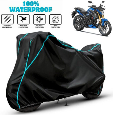 favy Waterproof Two Wheeler Cover for Honda(Hornet 2.0, Black, Blue)