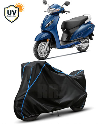 RRZ Waterproof Two Wheeler Cover for Honda(Activa 6G, Black, Blue)