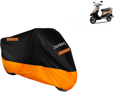 Juvdoxj Waterproof Two Wheeler Cover for TVS(Scooty Pep+ BS6, Orange)