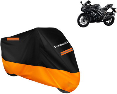 Horseyaart Waterproof Two Wheeler Cover for Yamaha(YZF R15 V3 BS6, Orange)