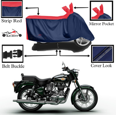 KEDIT Two Wheeler Cover for Royal Enfield(Bullet 350, Red, Blue)