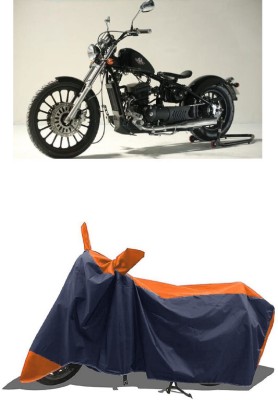 SUGASHRI Waterproof Two Wheeler Cover for FAB Regal Raptor(Bobber 350, Orange, Blue)