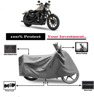 Amexride Two Wheeler Cover for Harley Davidson(Iron 883, Grey)