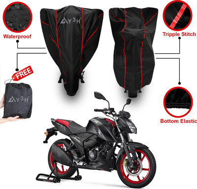 Y3H Waterproof Two Wheeler Cover for TVS(Apache RTR 160 4V, Black)