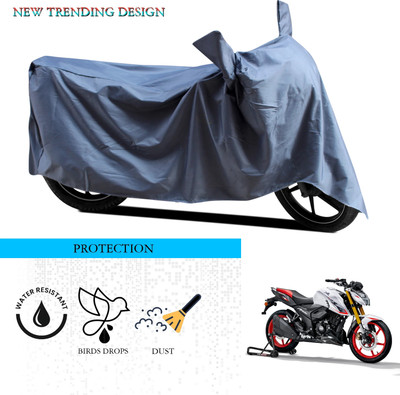 SnehaSales Waterproof Two Wheeler Cover for TVS(Apache RTR 160 4V, Grey)