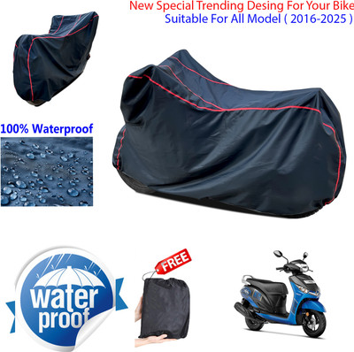 AUTOCAD Waterproof Two Wheeler Cover for Yamaha(Alpha, Black)