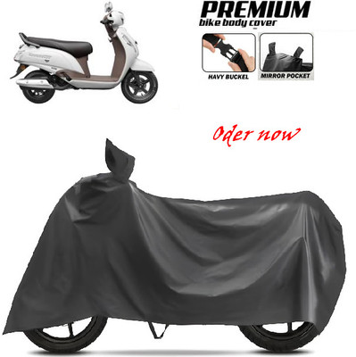 SK AUTO Waterproof Two Wheeler Cover for Suzuki(Access, Black)