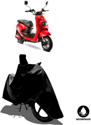 Amexride Waterproof Two Wheeler Cover for Evolet(Pony BS6, Black)