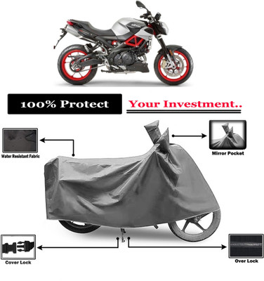 Amexride Two Wheeler Cover for Aprilia(Shiver 900, Grey)