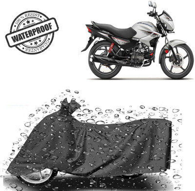 ROYAL AUTO MART Waterproof Two Wheeler Cover for Hero(Glamour, Grey)
