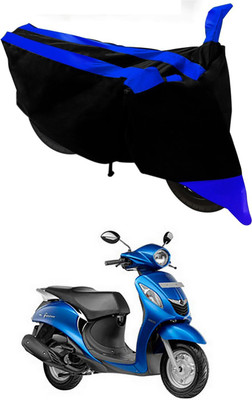 Mdstar Waterproof Two Wheeler Cover for Yamaha(Fascino, Blue, Black)