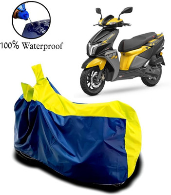 rakku Waterproof Two Wheeler Cover for TVS(Ntorq 125, Yellow, Blue)
