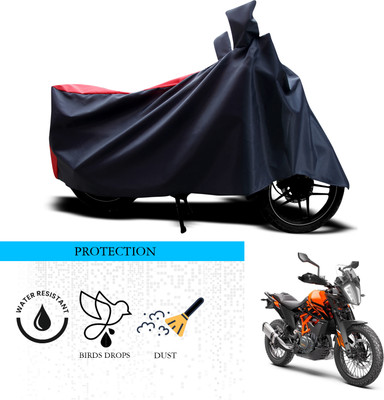 ANTHUB Waterproof Two Wheeler Cover for KTM(390 Adventure, Black, Red)