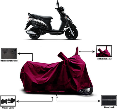Amexride Two Wheeler Cover for Mahindra(Rodeo UZO, Maroon)