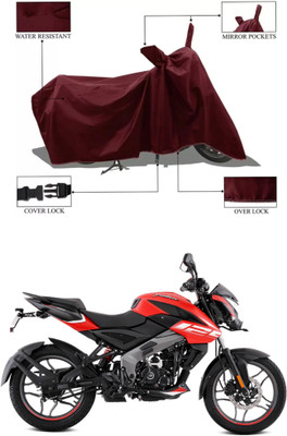 RAQTRO Waterproof Two Wheeler Cover for Bajaj(Pulsar NS125 BS6, Maroon)