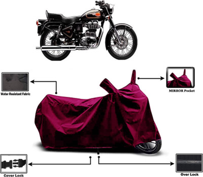 AASHTIK MART Two Wheeler Cover for Royal Enfield(Bullet 350 Twinspark, Maroon)
