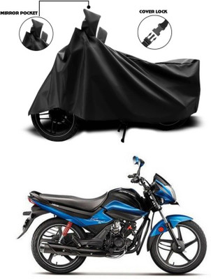 KEDIT Two Wheeler Cover for Hero(Splendor I Smart, Black)