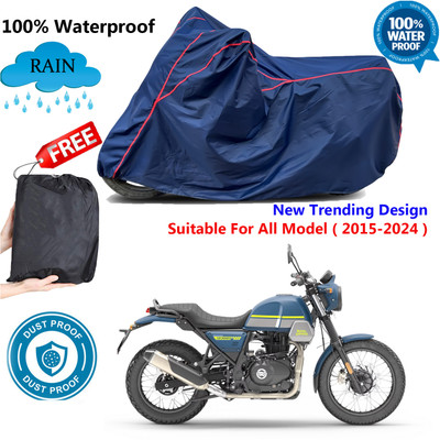 AutoGalaxy Waterproof Two Wheeler Cover for Royal Enfield(Blue, Red)