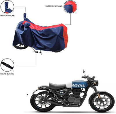 Pop Shade Two Wheeler Cover for Royal Enfield(Hunter 350, Red, Blue)