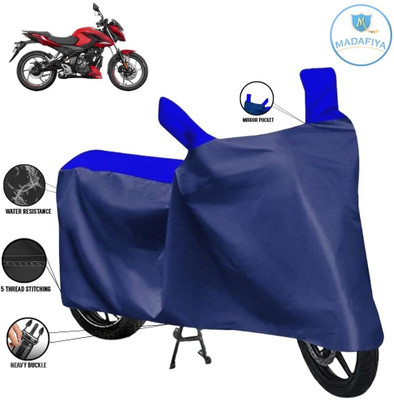 MADAFIYA Waterproof Two Wheeler Cover for Bajaj(Pulsar 160 NS DTS-i, Blue, Multicolor)
