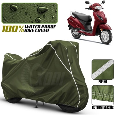 xodi Waterproof Two Wheeler Cover for Honda(Activa, Green, White)