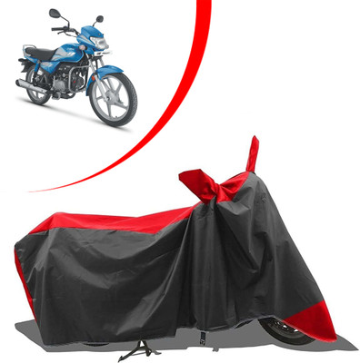SEBONGO Waterproof Two Wheeler Cover for Hero(HF Deluxe, Black, Red)