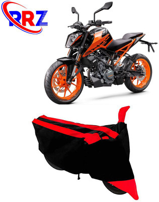 RRZ Waterproof Two Wheeler Cover for KTM(Duke 200, Black, Red)