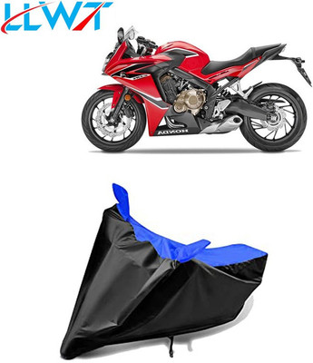 KPIND Waterproof Two Wheeler Cover for Honda(CBR 650F, Black, Blue)