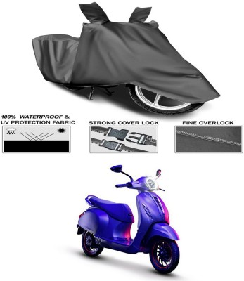 Genipap Two Wheeler Cover for Bajaj(Chetak, Grey)