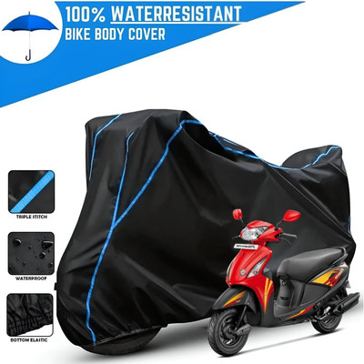 OliverX Waterproof Two Wheeler Cover for Hero(Pleasure, Black, Blue)