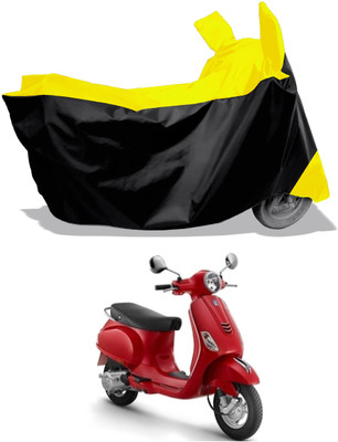 Amexride Two Wheeler Cover for Piaggio(Vespa LX 125, Black)