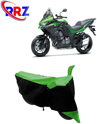 RRZ Waterproof Two Wheeler Cover for Kawasaki(Versys 1000, Black, Green)