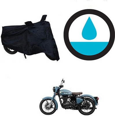 DeepShakshi AUTOMOTIVE Waterproof Two Wheeler Cover for Royal Enfield(Classic 350, Black)