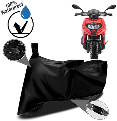 ROYAL AUTO MART Waterproof Two Wheeler Cover for Aprilia(Strom ZX, Black)