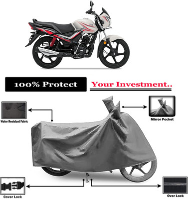 Amexride Two Wheeler Cover for TVS(Star City Plus BS6, Grey)