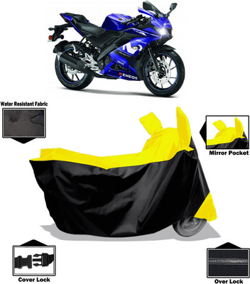 Amexride Two Wheeler Cover for Yamaha(YZF R15 V3 Moto GP Edition BS6, Yellow)