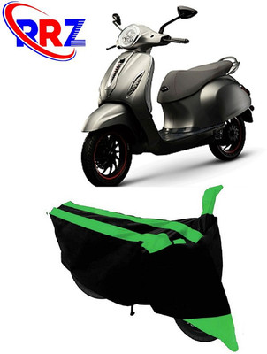 RRZ Waterproof Two Wheeler Cover for Bajaj(Chetak, Black, Green)