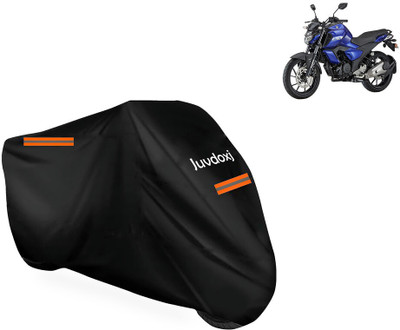 Juvdoxj Waterproof Two Wheeler Cover for Yamaha(FZS-FI BS6, Black)