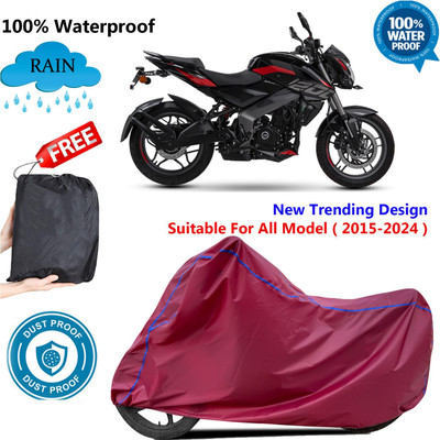 AUTOCAD Waterproof Two Wheeler Cover for Bajaj(Pulsar NS200, Maroon)