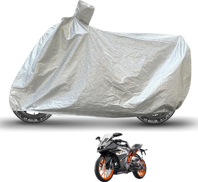 Caronix Waterproof Two Wheeler Cover for KTM(RC 390, Silver)