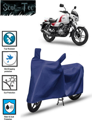 SCOR-TEC Waterproof Two Wheeler Cover for Bajaj(V12, Blue)