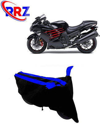 RRZ Waterproof Two Wheeler Cover for Kawasaki(Ninja ZX-14R, Black, Blue)
