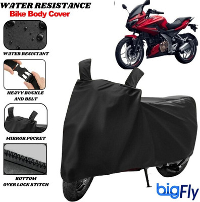 BigFly Two Wheeler Cover for Bajaj(Pulsar AS 150, Black)