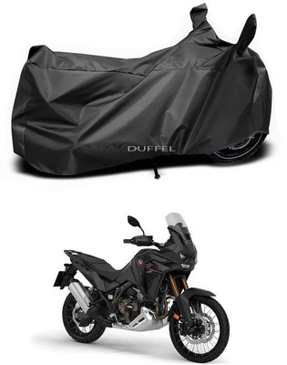 Duffel Two Wheeler Cover for Honda(CRF1000L Africa Twin BS6, Black)