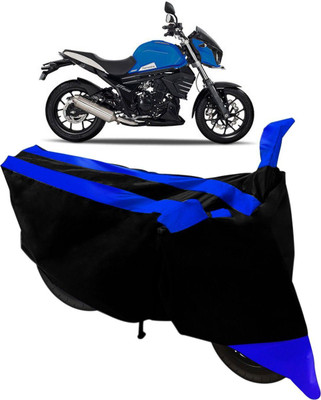 Mdstar Waterproof Two Wheeler Cover for Mahindra(Black, Blue)