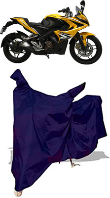 Amexride Two Wheeler Cover for Bajaj(Pulsar SS400 BS6, Blue)