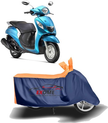 EXOME Two Wheeler Cover for Yamaha(Fascino, Orange)