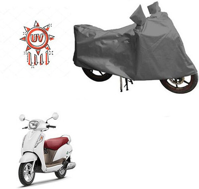 DeepShakshi AUTOMOTIVE Waterproof Two Wheeler Cover for Suzuki(Access, Grey)